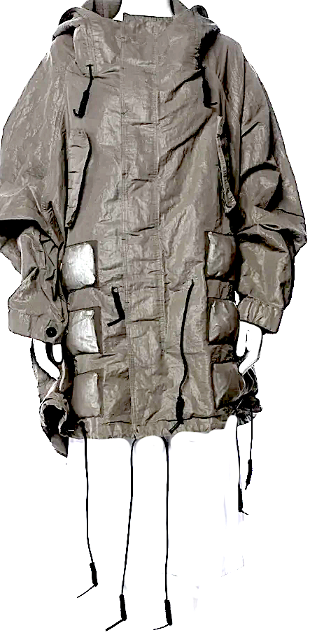 Rundholz Germany. Grey Cotton Blend Oversized Parka SZ S - L
