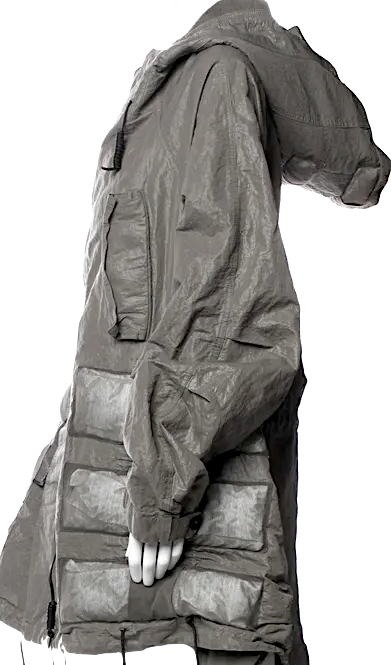 Rundholz Germany. Grey Cotton Blend Oversized Parka SZ S - L