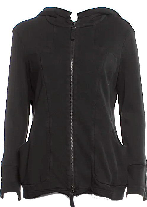 Rundholz GERMANY. Dark Grey Jacket  With Hood Raw-Edge Trim & Stand Collar