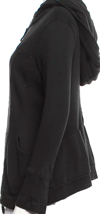 Rundholz GERMANY. Dark Grey Jacket  With Hood Raw-Edge Trim & Stand Collar