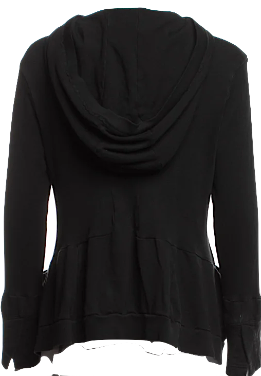 Rundholz GERMANY. Dark Grey Jacket  With Hood Raw-Edge Trim & Stand Collar