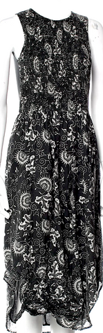 Bernhard Willhelm Belgium/Paris. Black Cotton Blend Sheath Dress