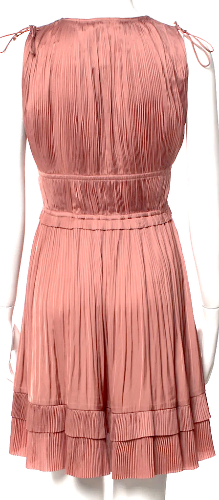 Ulla Johnson NEW W/TAGS Neutral Rose PolyTech V-Neck Mini Dress