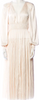Ulla Johnson. Neutral Color Long Sleeves PolyTech Blend Long Dress