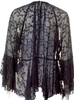 United Arrows JAPAN. Black Cotton/Nylon Floral Print Crew Neck Blouse