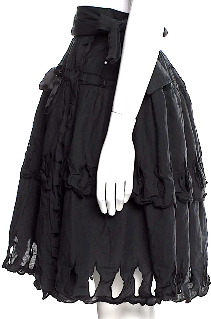 Vivienne Westwood Red Label UK. Black Cotton Knee-Length Skirt