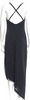 VERSACE Italy. VERSUS. Black Acetate Blend Square Neckline Long Slip Dress