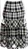 COMME des GARÇONS JAPAN. TRICOT. Plaid Print Knee-Length Skirt