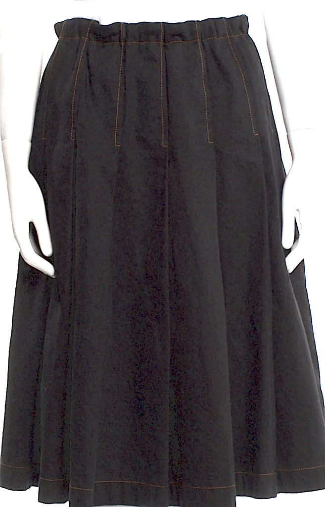 COMME des GARÇONS JAPAN. TRICOT. Vintage 2011 Collection Black Cotton Knee-Length Skirt