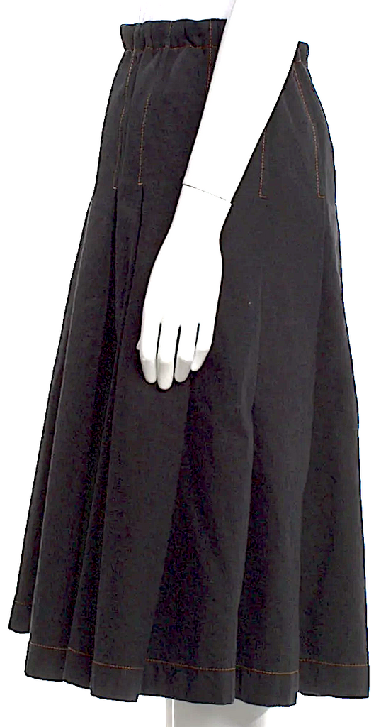 COMME des GARÇONS JAPAN. TRICOT. Vintage 2011 Collection Black Cotton Knee-Length Skirt