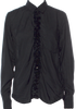 Comme des Garcons Japan. BLACK. NEW. NWT. Black Polytech Button Up Shirt/Blouse