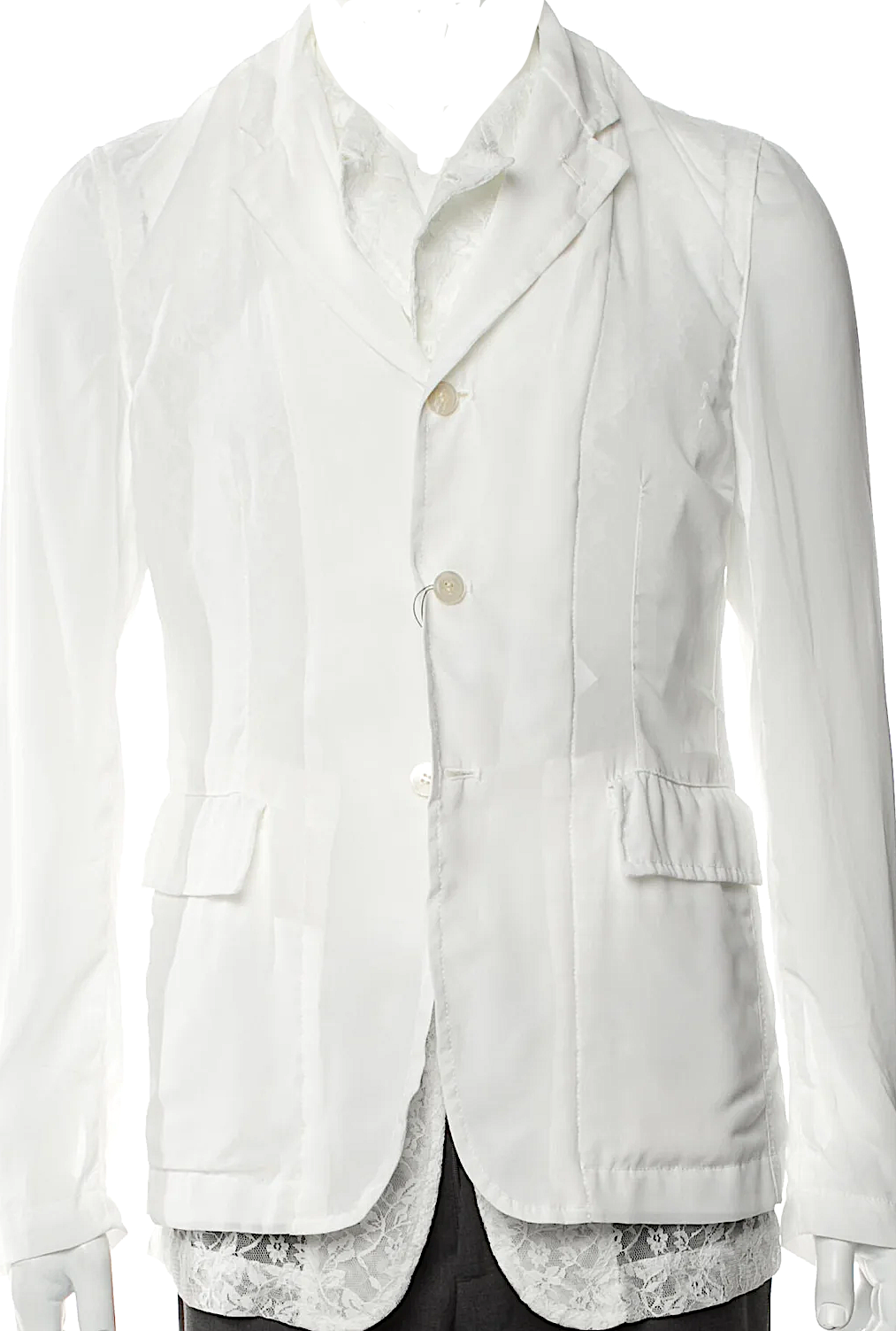 Comme des Garçons Japan. BLACK. White Poly Blend Blazer Comme des Garçons Japan. BLACK. White Poly Blend Blazer