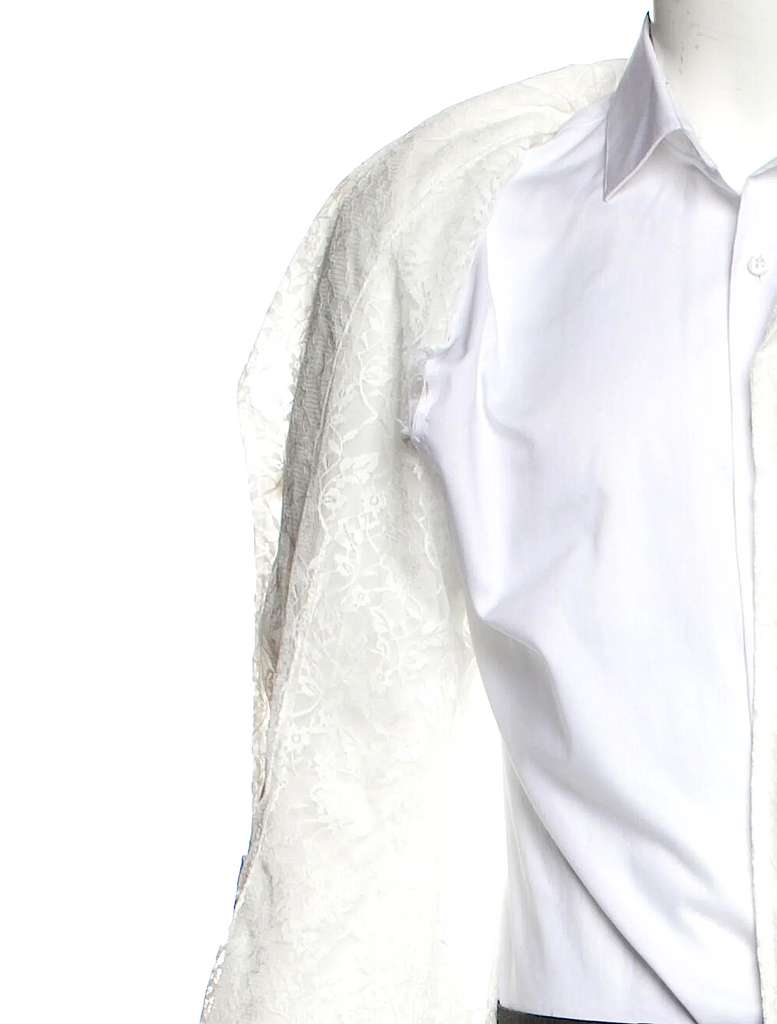 Comme des Garçons Japan. BLACK. White Poly Blend Blazer