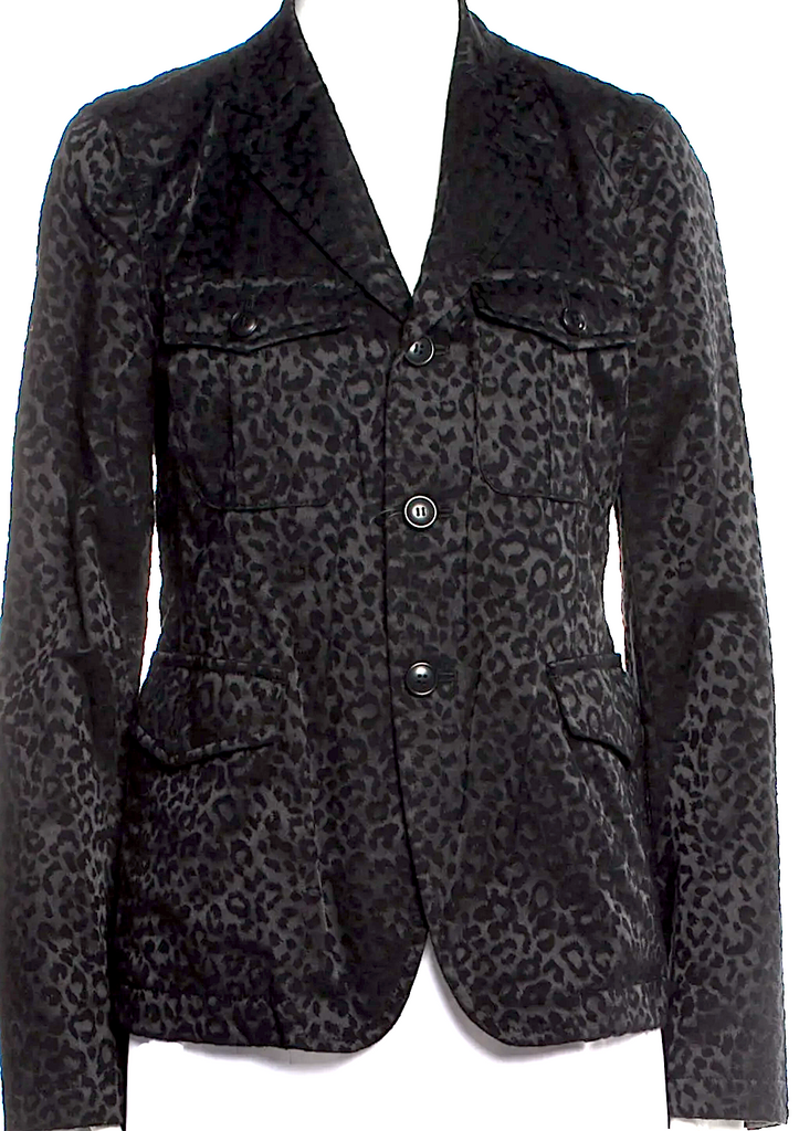Comme des Garçons JAPAN. NEW W/TAGS. BLACK Animal Print Blazer