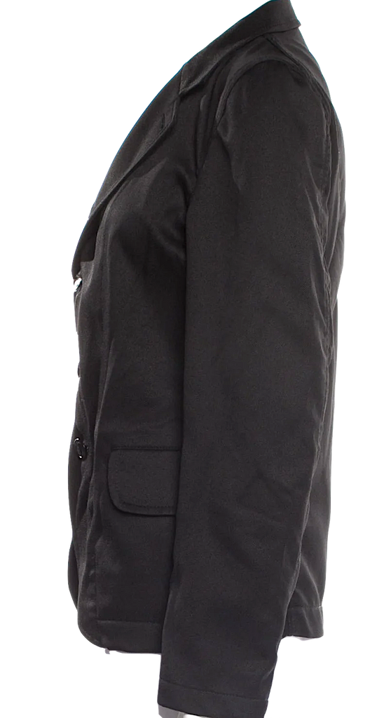 Comme des Garçons JAPAN. BLACK. Black Poly/Wool blend Blazer