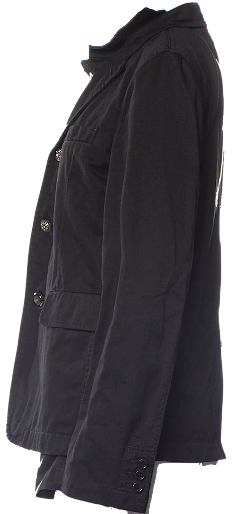 Comme des Garçons JAPAN. BLACK. Black Poly/Cotton Utility Jacket