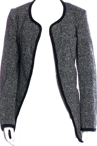 Prada Italy Vintage Plaid Sequins and White Collar Cotton Top