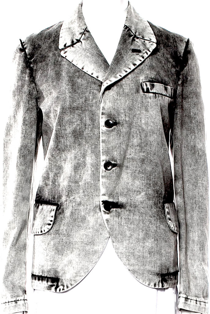 Comme des Garçons Japan. BLACK. Grey Cotton Fade Look Blazer