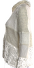 Yoshiki Hishinuma Japan. Vintage Collector's Piece White Rayon, Velvet, Nylon Lace Pattern Blouse