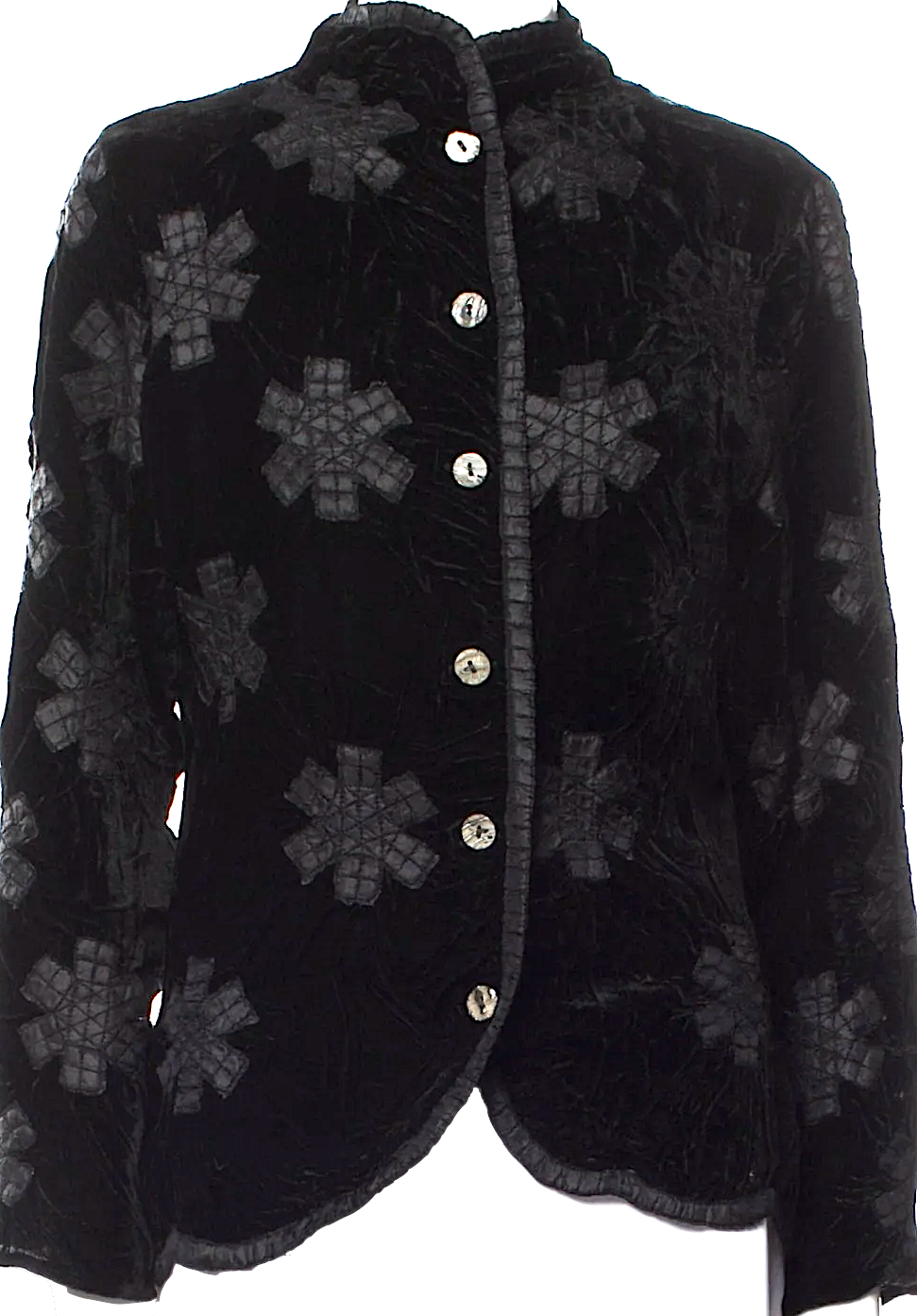 Yoshiki Hishinuma Japan. Vintage Printed Black Rayon Blend
