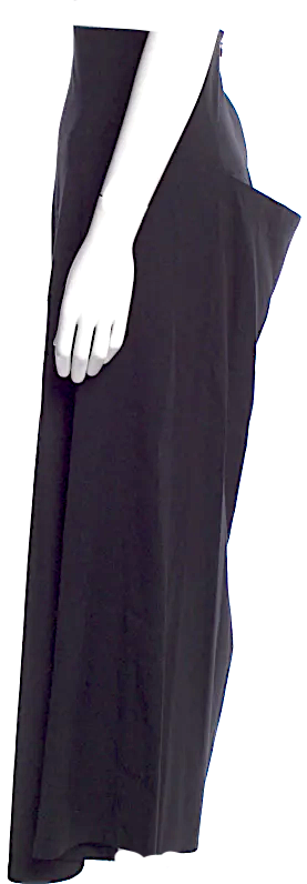 Yohji Yamamoto JAPAN. NEW W/TAGS Black Embroidered Accent Midi Length Skirt