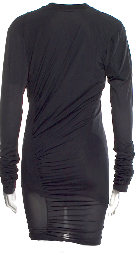 Y/Project (Glenn Martens) Black Bodycon Crew Neck Knee-Length Dress