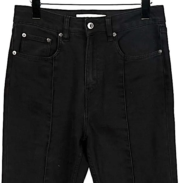 Y/Project (Glenn Martens). Black High-Rise Wide Leg Jeans