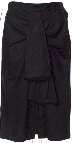 Simone Rocha UK. Black Mesh/Embroidered Accents Knee-Length Skirt