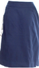 Yves Saint Laurent Paris. Rive Gauche 1980s Vintage Dark Blue Cotton Knee-Length Skirt