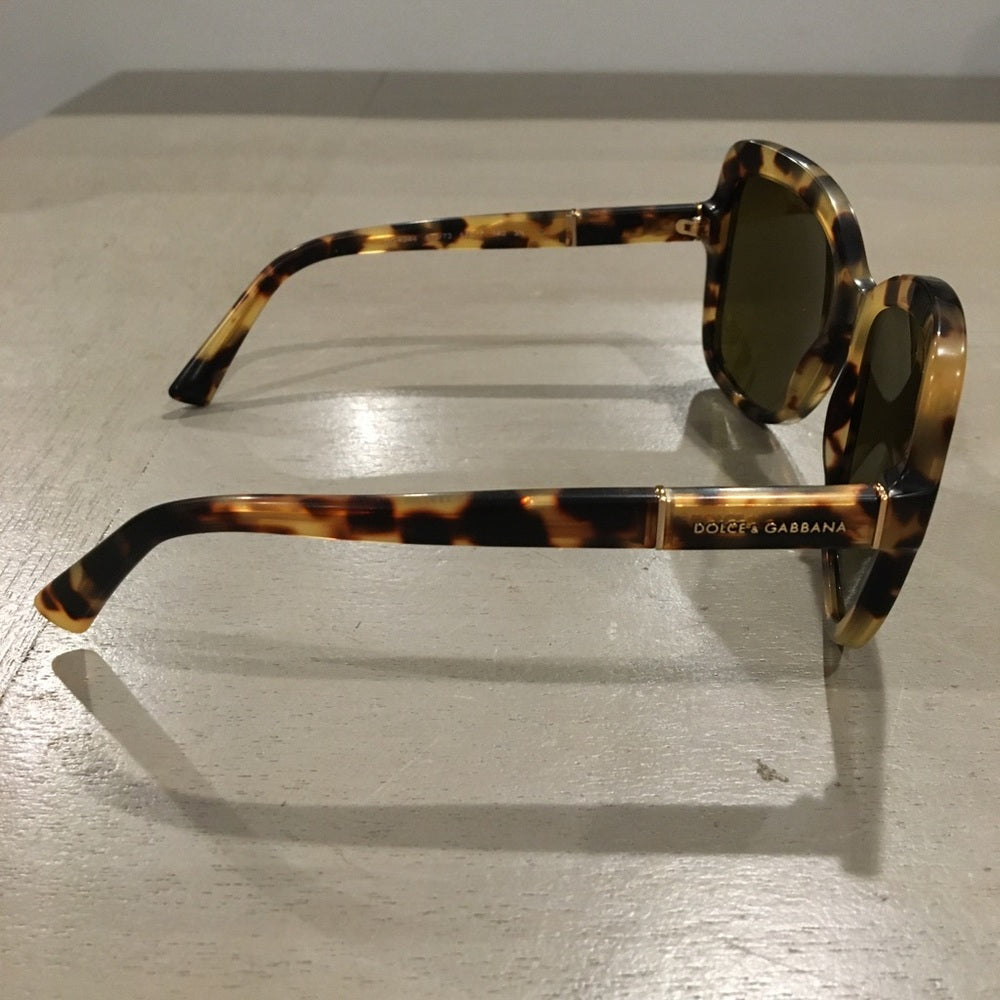 Dolce & Gabbana ITALY. Vintage Acetate Tortoise Shell Design Frames Dark Lens Sunglassestortoise sunglasses