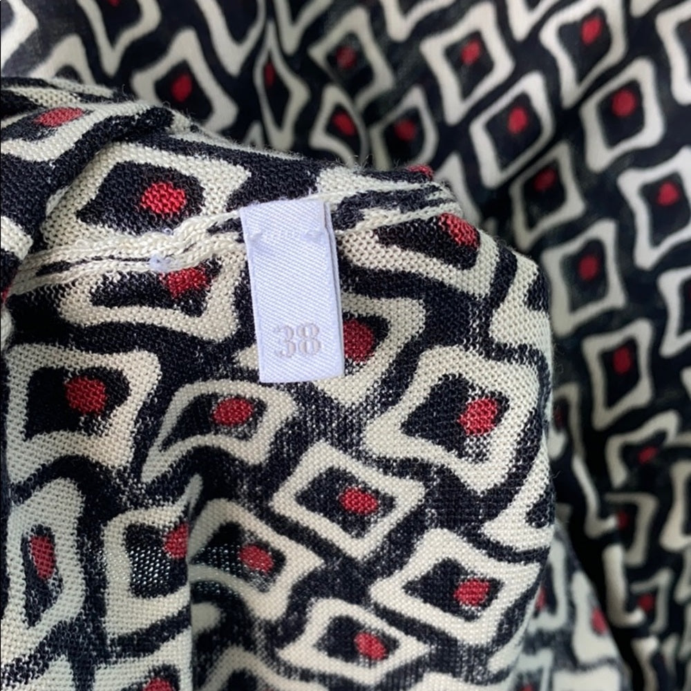 Prada ITALY. NEW W/TAGS Geometric Print Cashmere/Silk Blouse Top