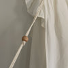 LANVIN Paris Cream Sleeveless Tunic/Dress. Layered Ruffle Front w Tassles