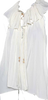 LANVIN Paris Cream Sleeveless Tunic/Dress. Layered Ruffle Front w Tassles