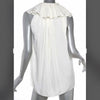 LANVIN Paris Cream Sleeveless Tunic/Dress. Layered Ruffle Front w Tassles