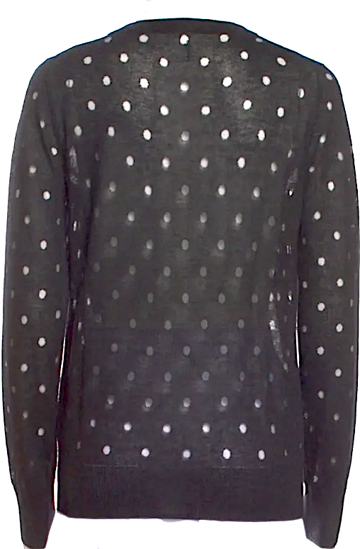 NOIR KEI NINOMIYA for Come des Garcons JAPAN. Black Polka Dot Print Sweater/Top