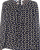Prada Italy. Vintage Yellow, Brown, Black Geometric Print Classic Blouse