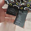 Prada Italy. Vintage Yellow, Brown, Black Geometric Print Classic Blouse