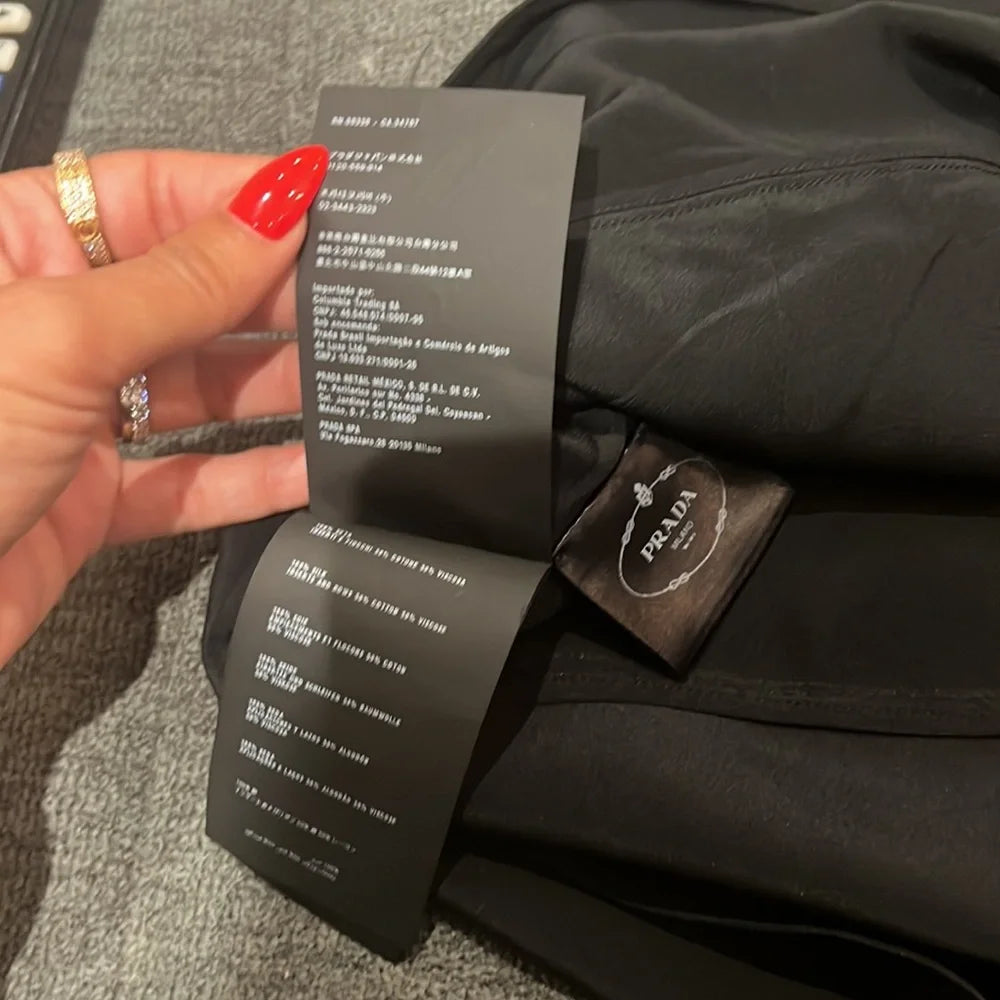 Prada Italy Black Viscose, Bow in Front, Sleeveless, Zipper in Back