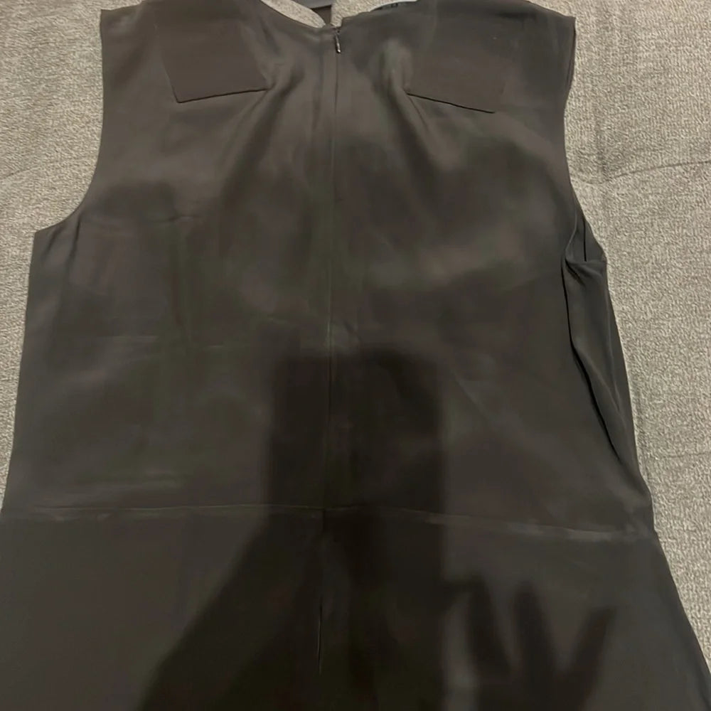 Prada Italy Black Viscose, Bow in Front, Sleeveless, Zipper in Back