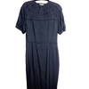 Prada ITALY. Black Cap Sleeve Midi Dress