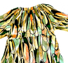 Marni ITALY. Multi-Color Abstract Graphic Print Top 3/4 sleeve