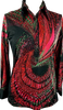 1970s Lanvin Psychedelics Polyester Long Sleeve Top