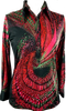 1970s Lanvin Psychedelics Polyester Long Sleeve Top