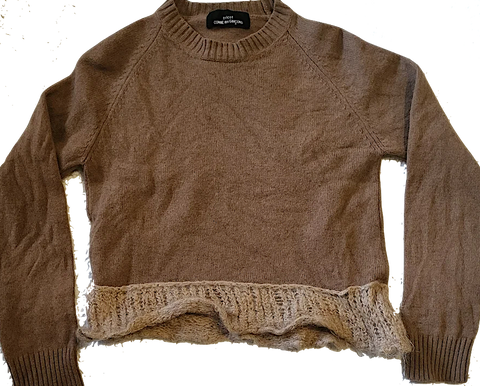 Maison Margiela PARIS.2021 COLLECTION JOHN GALLIANO. Intentionally Distressed/Deconstructed wool blend Cardigan