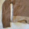 Comme Des Garcons Japan. Brown 100% Wool Ruffle Hem Sweater