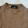 Comme Des Garcons Japan. Brown 100% Wool Ruffle Hem Sweater