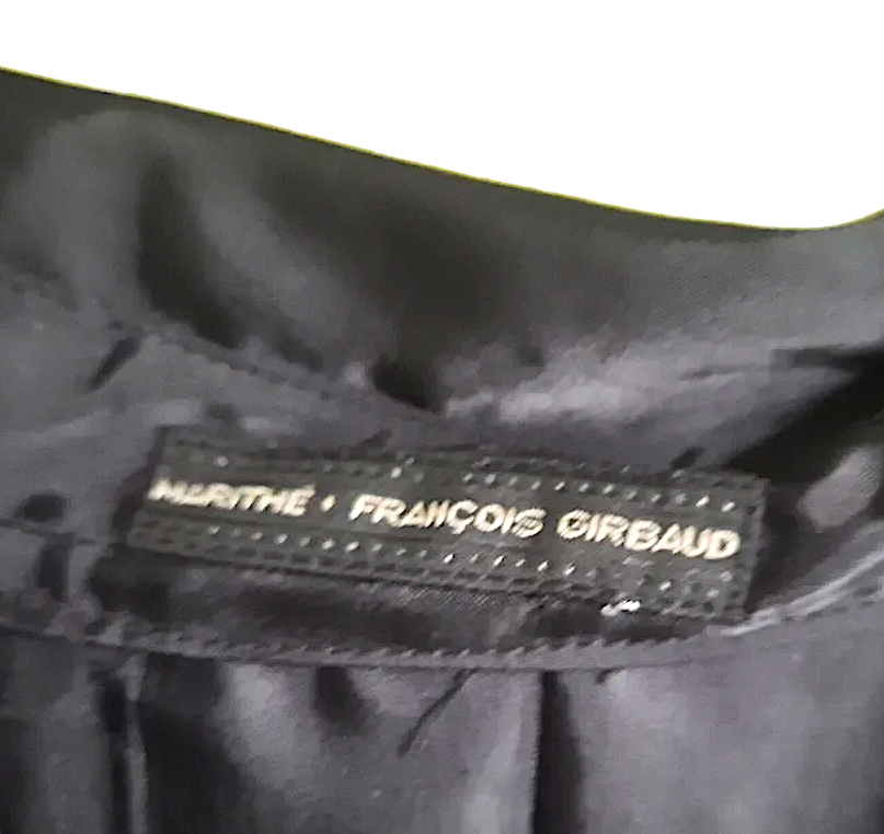 MARITHE + FRANCOIS GIRBAUD PARIS.  Black Zip Up Collar Switching Dress