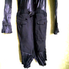 MARITHE + FRANCOIS GIRBAUD PARIS.  Black Zip Up Collar Switching Dress