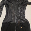 MARITHE + FRANCOIS GIRBAUD PARIS.  Black Zip Up Collar Switching Dress
