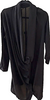 Ann Demeulemeester BELGIUM Black Belted Avant Garde Cowl Neck Button Dress